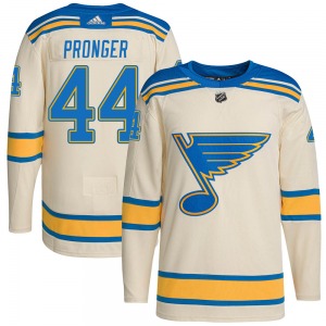 Adult Authentic St. Louis Blues Chris Pronger Cream 2022 Winter Classic Player Official Adidas Jersey