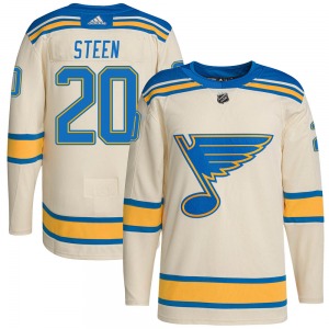 Adult Authentic St. Louis Blues Alexander Steen Cream 2022 Winter Classic Player Official Adidas Jersey
