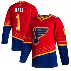 Adult Authentic St. Louis Blues Glenn Hall Red 2020/21 Reverse Retro Official Adidas Jersey