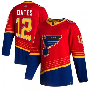 Adult Authentic St. Louis Blues Adam Oates Red 2020/21 Reverse Retro Official Adidas Jersey