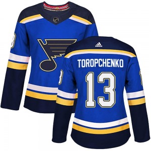 Women's Authentic St. Louis Blues Alexey Toropchenko Blue Home Official Adidas Jersey