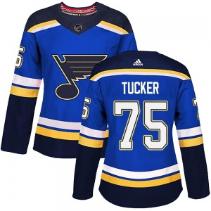 Women's Authentic St. Louis Blues Tyler Tucker Blue Home Official Adidas Jersey