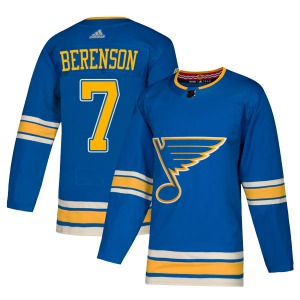 Adult Authentic St. Louis Blues Red Berenson Blue Alternate Official Adidas Jersey