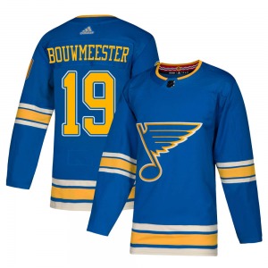 Adult Authentic St. Louis Blues Jay Bouwmeester Blue Alternate Official Adidas Jersey