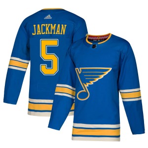 Adult Authentic St. Louis Blues Barret Jackman Blue Alternate Official Adidas Jersey