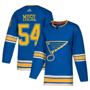Adult Authentic St. Louis Blues Adam Musil Blue Alternate Official Adidas Jersey