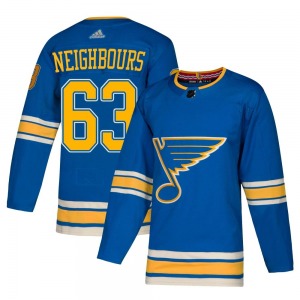Adult Authentic St. Louis Blues Jake Neighbours Blue Alternate Official Adidas Jersey