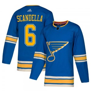 Adult Authentic St. Louis Blues Marco Scandella Blue Alternate Official Adidas Jersey