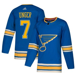 Adult Authentic St. Louis Blues Garry Unger Blue Alternate Official Adidas Jersey