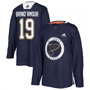 Youth Authentic St. Louis Blues Rod Brind'amour Blue Rod Brind'Amour Practice Official Adidas Jersey