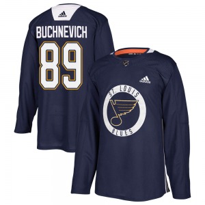 Youth Authentic St. Louis Blues Pavel Buchnevich Blue Practice Official Adidas Jersey