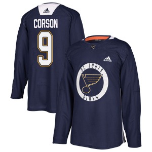 Youth Authentic St. Louis Blues Shane Corson Blue Practice Official Adidas Jersey