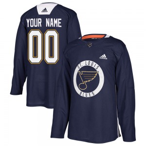 Youth Authentic St. Louis Blues Custom Blue Custom Practice Official Adidas Jersey