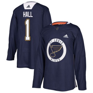 Youth Authentic St. Louis Blues Glenn Hall Blue Practice Official Adidas Jersey