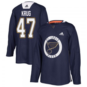 Youth Authentic St. Louis Blues Torey Krug Blue Practice Official Adidas Jersey