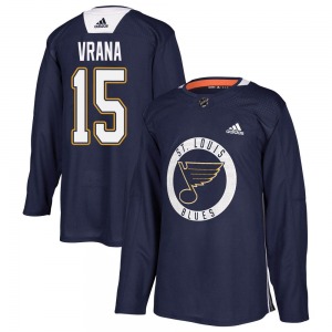 Youth Authentic St. Louis Blues Jakub Vrana Blue Practice Official Adidas Jersey