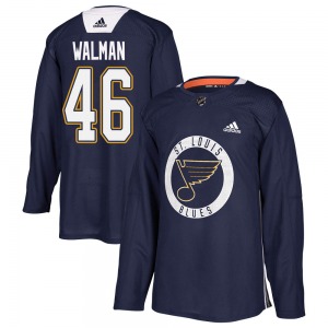Youth Authentic St. Louis Blues Jake Walman Blue ized Practice Official Adidas Jersey