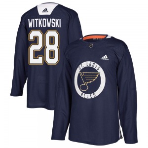 Youth Authentic St. Louis Blues Luke Witkowski Blue Practice Official Adidas Jersey