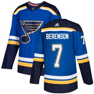 Adult Authentic St. Louis Blues Red Berenson Blue Home Official Adidas Jersey