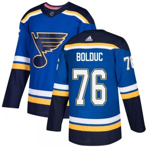 Adult Authentic St. Louis Blues Zack Bolduc Blue Home Official Adidas Jersey