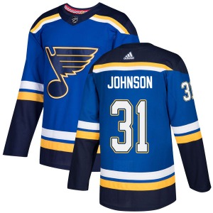 Adult Authentic St. Louis Blues Chad Johnson Blue Home Official Adidas Jersey