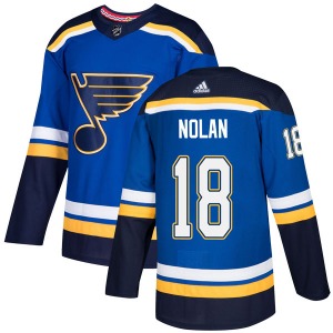 Adult Authentic St. Louis Blues Jordan Nolan Blue Home Official Adidas Jersey