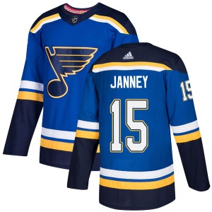 Youth Authentic St. Louis Blues Craig Janney Blue Home Official Adidas Jersey