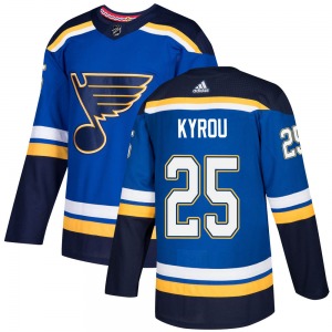 Youth Authentic St. Louis Blues Jordan Kyrou Blue Home Official Adidas Jersey