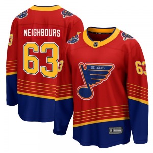 Youth Breakaway St. Louis Blues Jake Neighbours Red 2020/21 Special Edition Official Fanatics Branded Jersey