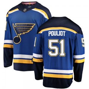 Youth Breakaway St. Louis Blues Derrick Pouliot Blue ized Home Official Fanatics Branded Jersey