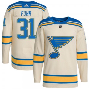 Youth Authentic St. Louis Blues Grant Fuhr Cream 2022 Winter Classic Player Official Adidas Jersey