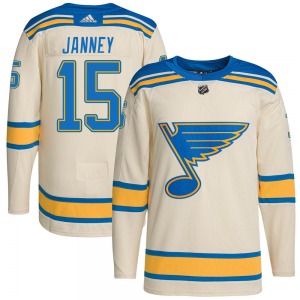 Youth Authentic St. Louis Blues Craig Janney Cream 2022 Winter Classic Player Official Adidas Jersey