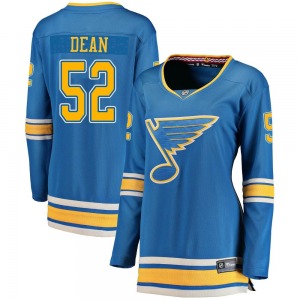 Women's Breakaway St. Louis Blues Zach Dean Blue Alternate Official Fanatics Branded Jersey