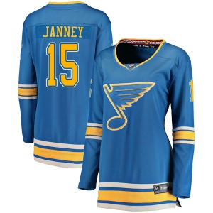 Women's Breakaway St. Louis Blues Craig Janney Blue Alternate Official Fanatics Branded Jersey