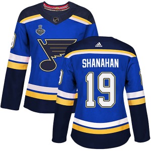 Women's Authentic St. Louis Blues Brendan Shanahan Blue Home 2019 Stanley Cup Final Bound Official Adidas Jersey