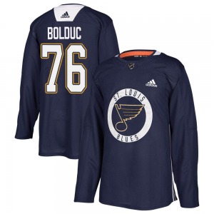 Adult Authentic St. Louis Blues Zack Bolduc Blue Practice Official Adidas Jersey