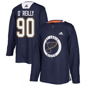 Adult Authentic St. Louis Blues Ryan O'Reilly Blue Practice Official Adidas Jersey