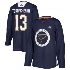 Adult Authentic St. Louis Blues Alexey Toropchenko Blue Practice Official Adidas Jersey