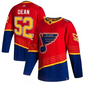 Youth Authentic St. Louis Blues Zach Dean Red 2020/21 Reverse Retro Official Adidas Jersey