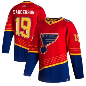 Youth Authentic St. Louis Blues Derek Sanderson Red 2020/21 Reverse Retro Official Adidas Jersey