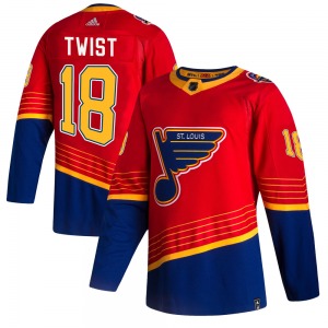 Youth Authentic St. Louis Blues Tony Twist Red 2020/21 Reverse Retro Official Adidas Jersey