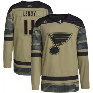 Youth Authentic St. Louis Blues Nick Leddy Camo Military Appreciation Practice Official Adidas Jersey