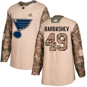 Youth Authentic St. Louis Blues Ivan Barbashev Camo Veterans Day Practice Official Adidas Jersey