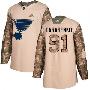 Youth Authentic St. Louis Blues Vladimir Tarasenko Camo Veterans Day Practice Official Adidas Jersey
