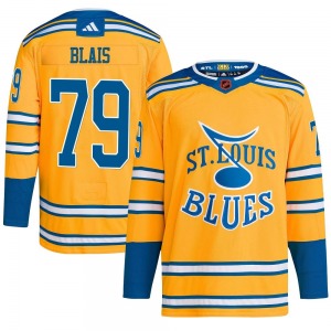 Adult Authentic St. Louis Blues Sammy Blais Yellow Reverse Retro 2.0 Official Adidas Jersey