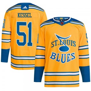 Youth Authentic St. Louis Blues Matthew Kessel Yellow Reverse Retro 2.0 Official Adidas Jersey