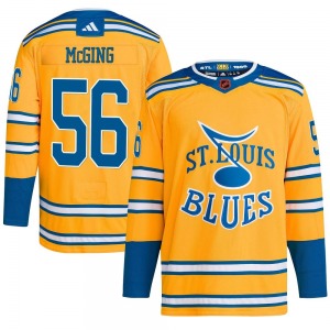 Youth Authentic St. Louis Blues Hugh McGing Yellow Reverse Retro 2.0 Official Adidas Jersey