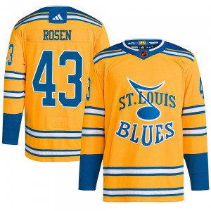 Youth Authentic St. Louis Blues Calle Rosen Yellow Reverse Retro 2.0 Official Adidas Jersey