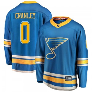 Adult Breakaway St. Louis Blues Will Cranley Blue Alternate Official Fanatics Branded Jersey