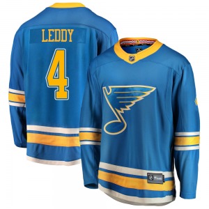 Adult Breakaway St. Louis Blues Nick Leddy Blue Alternate Official Fanatics Branded Jersey